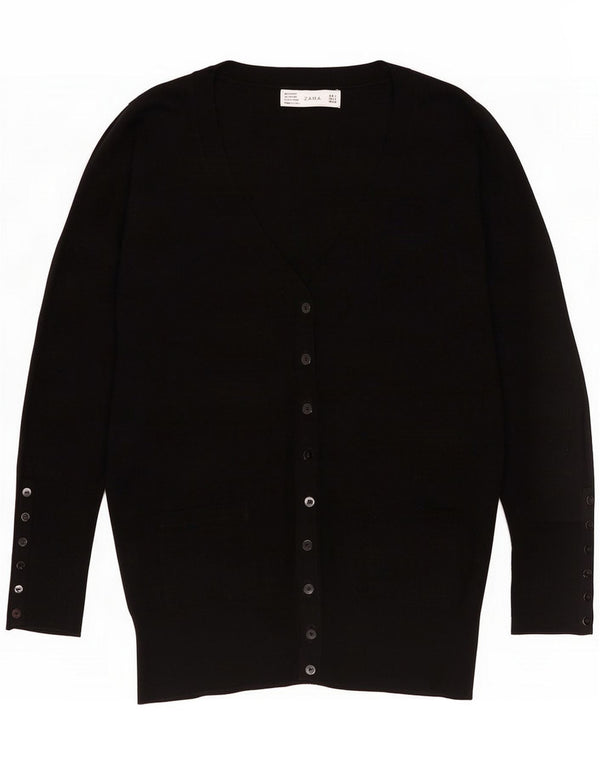 Sweter damski Zara Cardigan UK 16 Large Black Viscosose