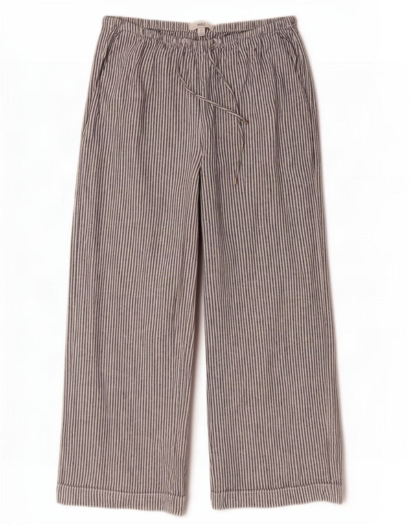 Marks & Spencer Damskie spodnie codzienne z wysokim stanem UK 16, duże, W32 L26, szare