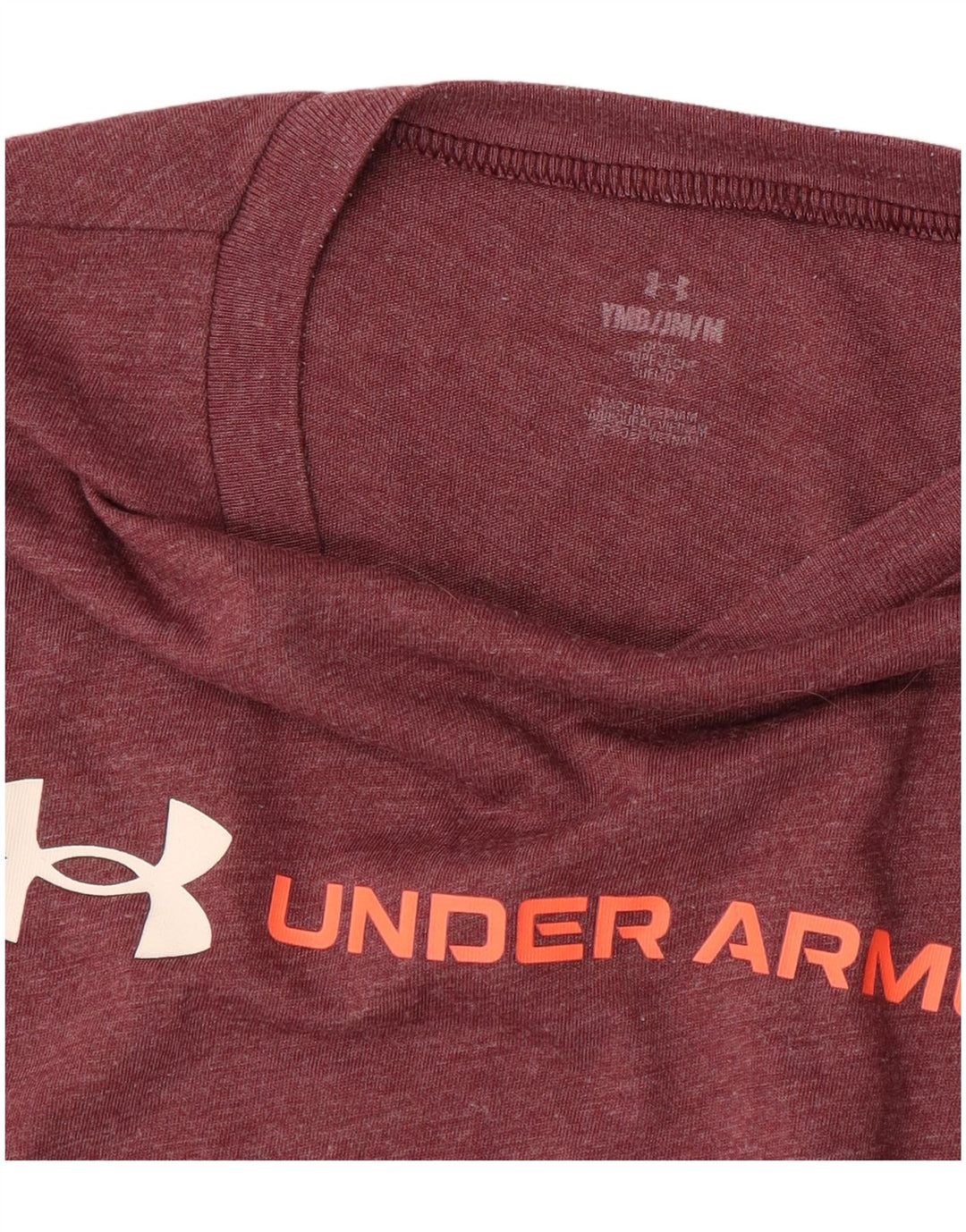 Chłopięcy T-shirt z grafiką UNDER ARMOUR 9-10 lat, średni burgund