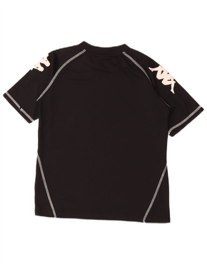 Chłopięcy T-shirt z grafiką Kappa 11-12 lat, czarny poliester