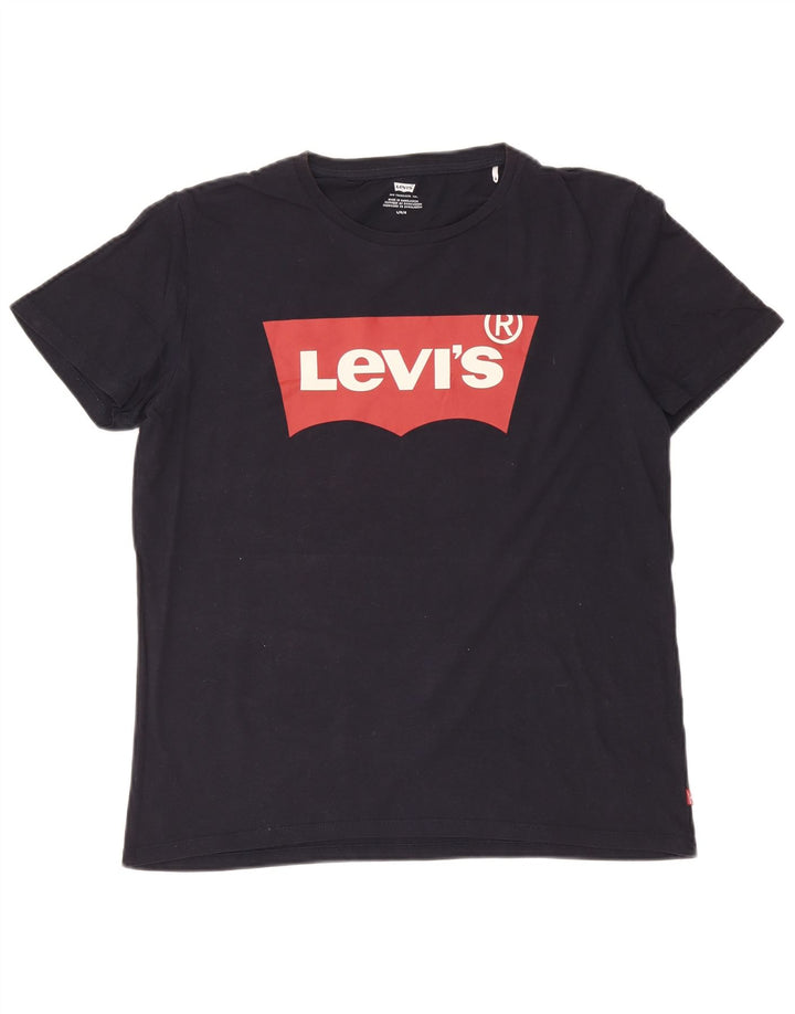 Męski T-shirt z grafiką Levi's, duży, granatowy