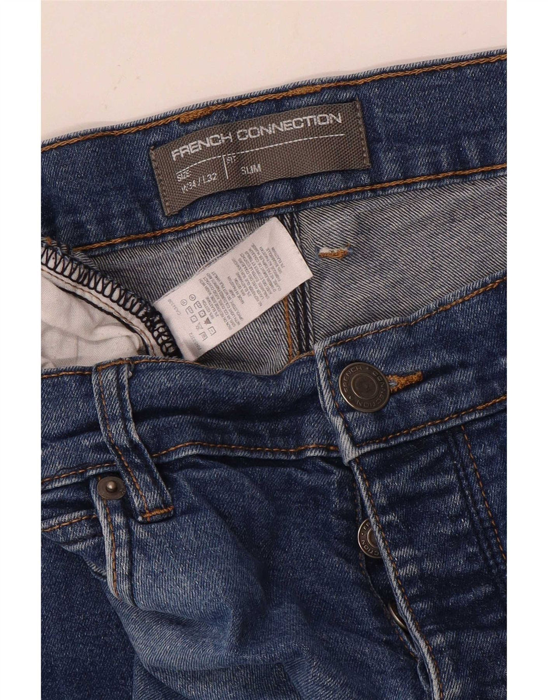 Jeansy męskie French Connection W34 L32 Niebieskie bawełniane