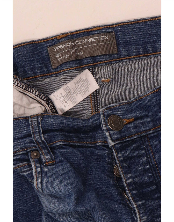 Jeansy męskie French Connection W34 L32 Niebieskie bawełniane