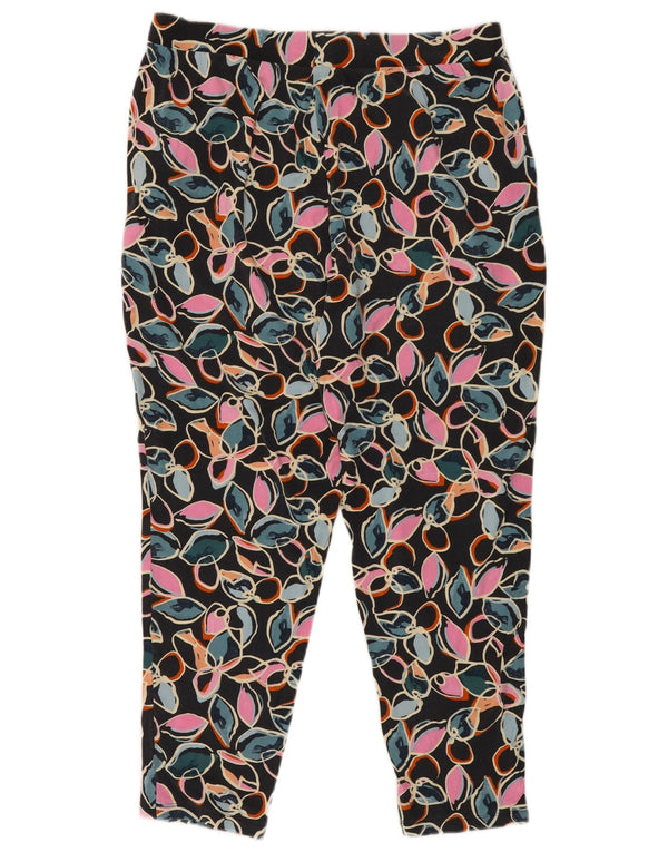 Legginsy damskie MARKS & SPENCER UK 14 duże W32 L27 wielokolorowe kwiaty