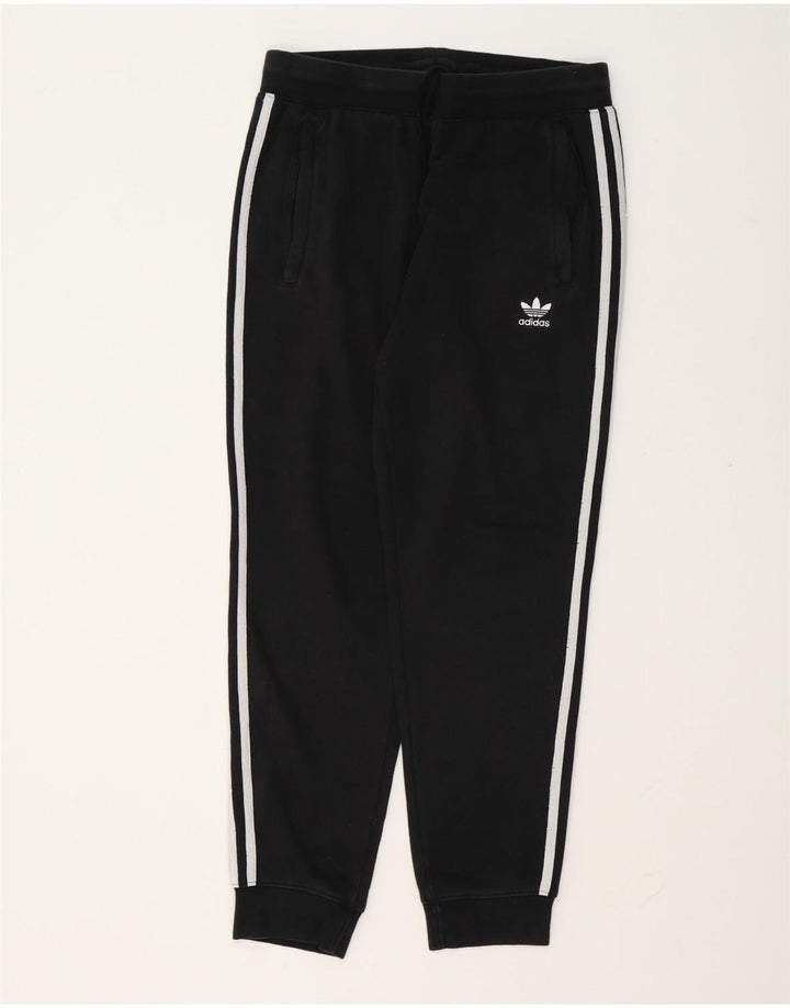 Męskie spodnie dresowe Adidas, średnie czarne, bawełniane