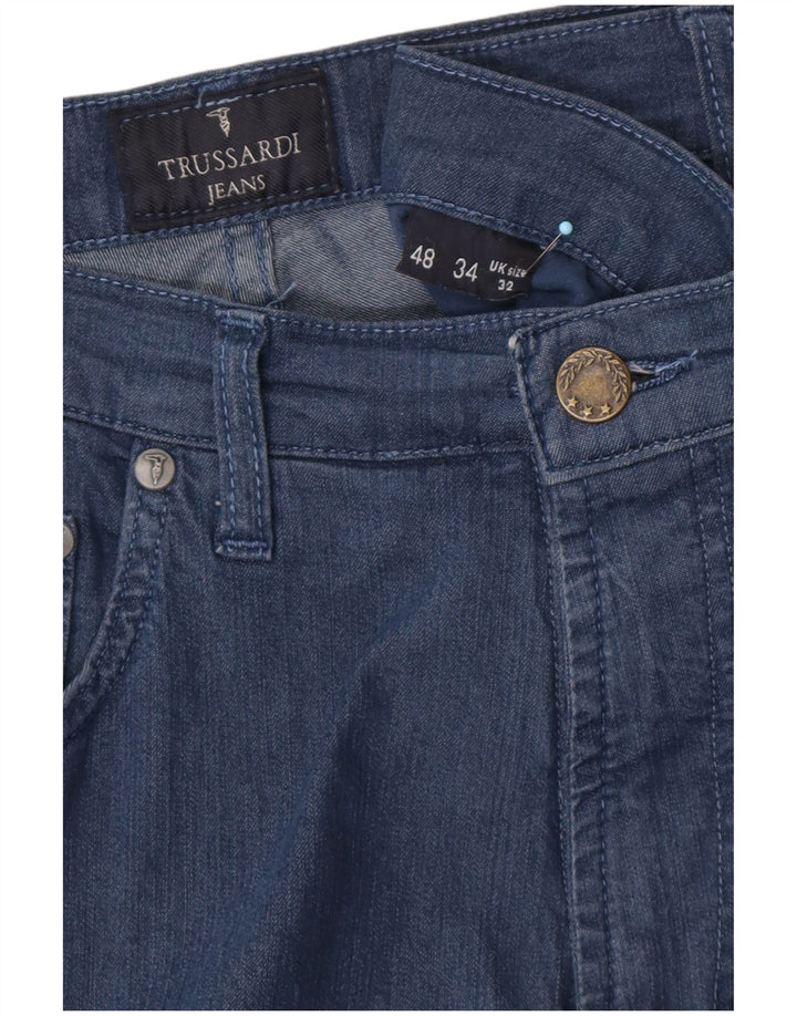 Męskie proste dżinsy TRUSSARDI W32 L32 niebieskie