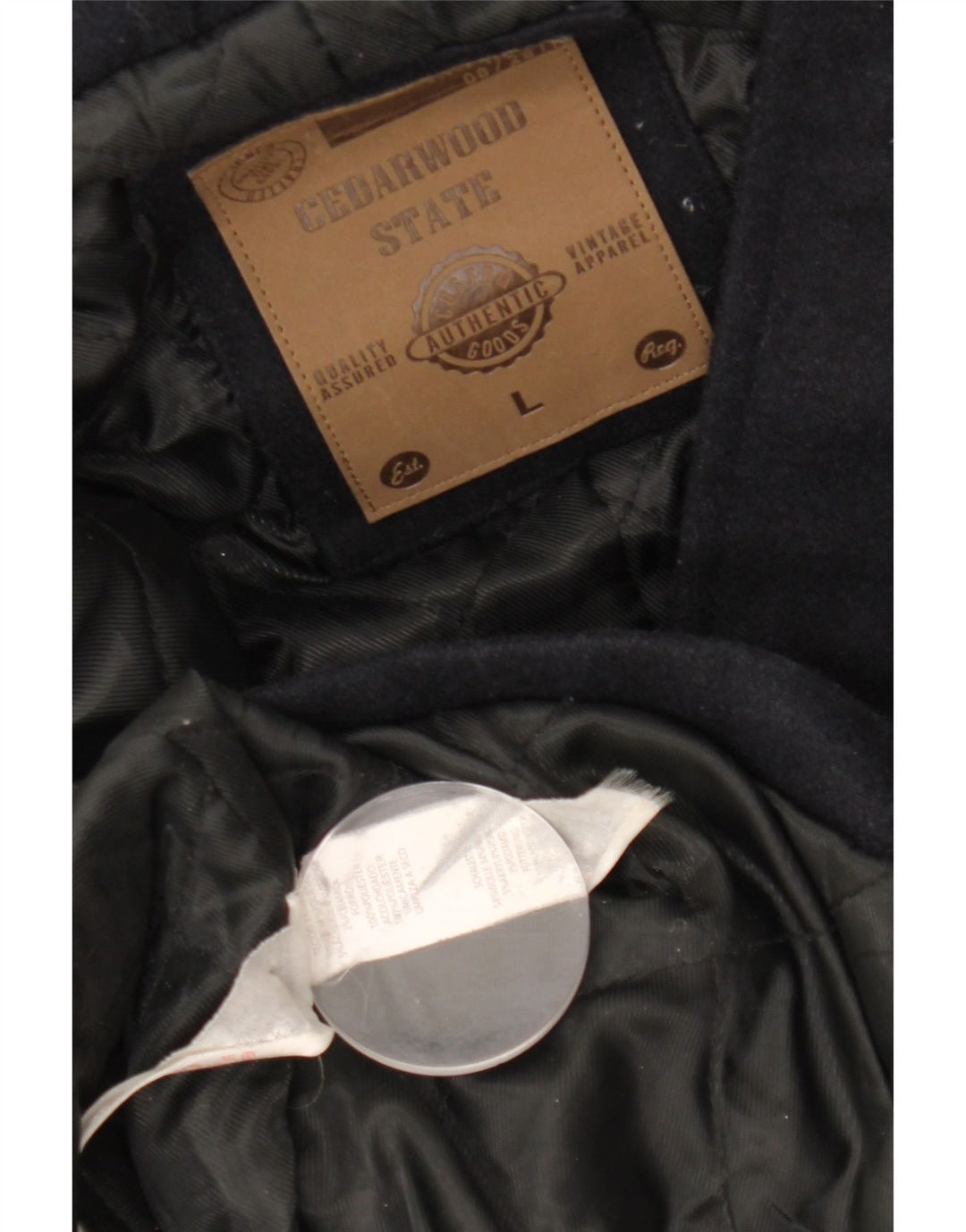 CEDARWOOD STATE Męski budrysówka z kapturem UK 40 Duży granatowy poliester