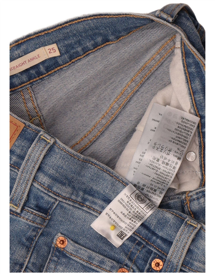 Damskie jeansy Levi's Ribcage Straight W25 L29 Niebieskie bawełniane