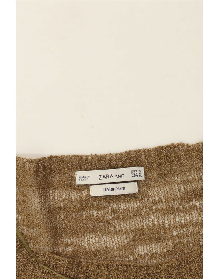 Damska bluzka oversize Zara Top UK 10 Small Khaki