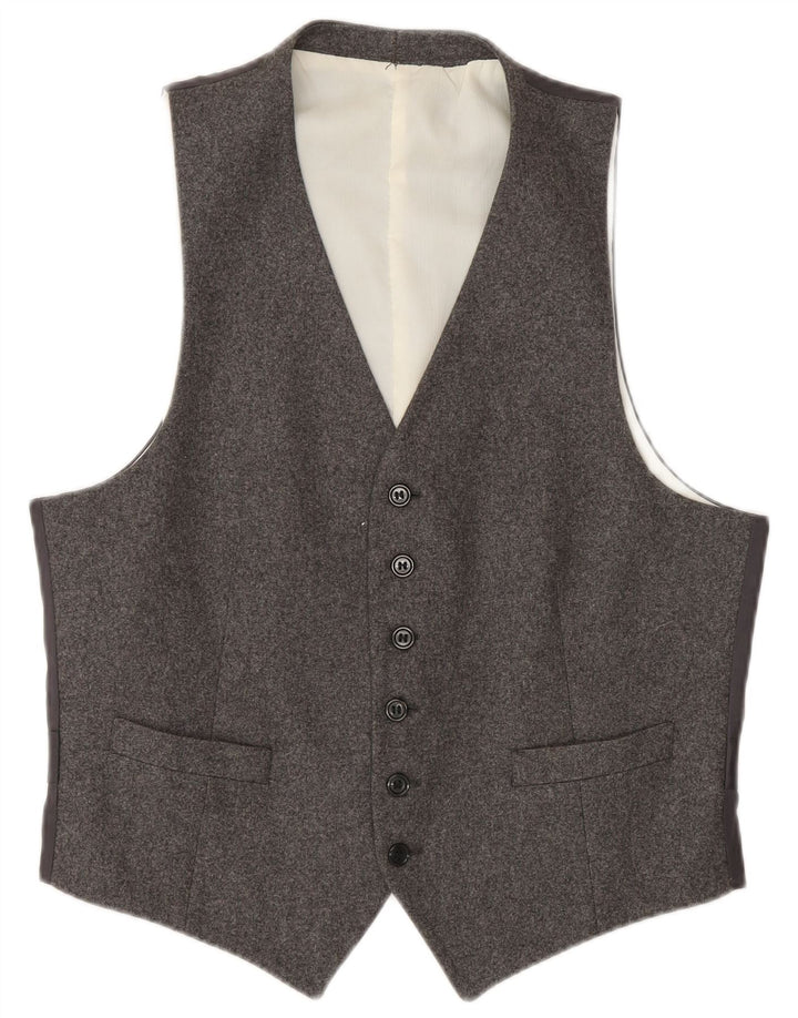 Vintage męska kamizelka mała szara