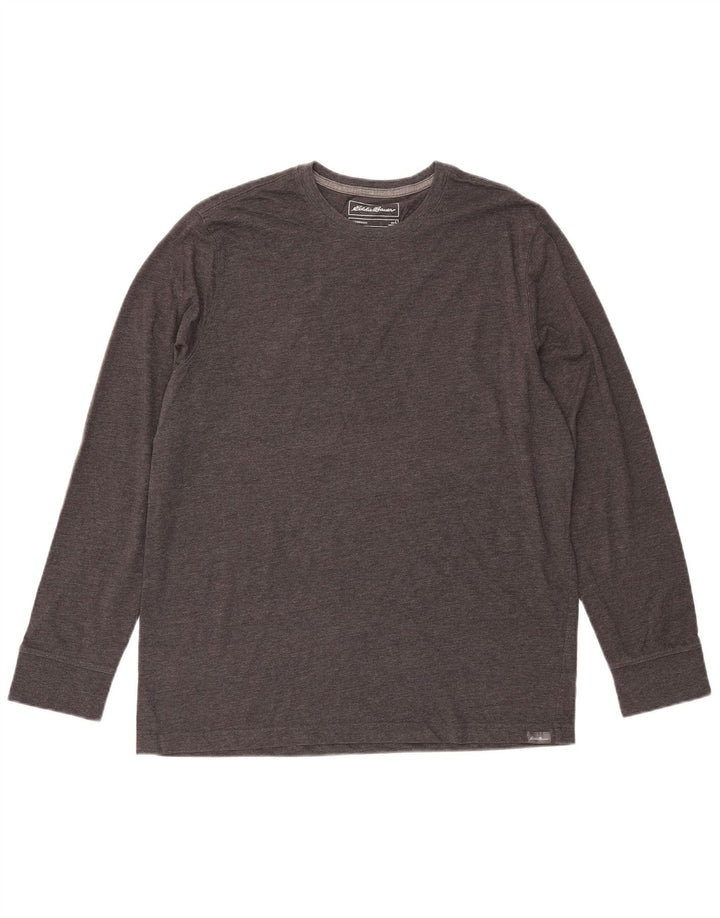 Męski top z długim rękawem EDDIE BAUER, duży, szary, bawełniany
