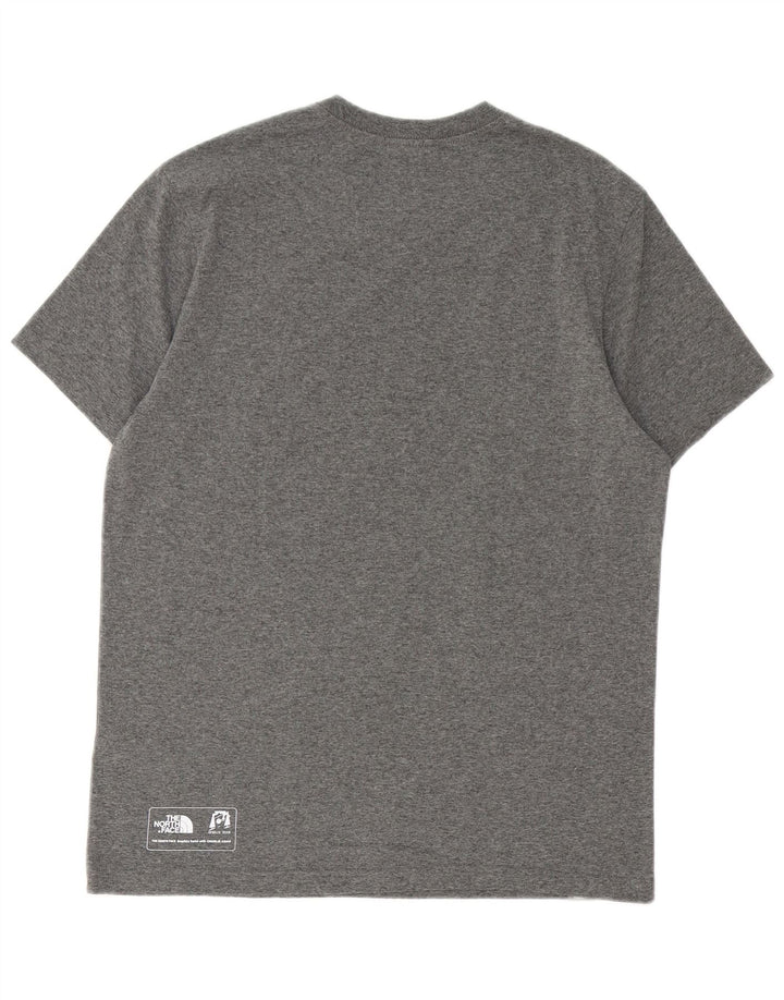 Męski T-shirt z grafiką THE NORTH FACE, średnioszary, bawełniany