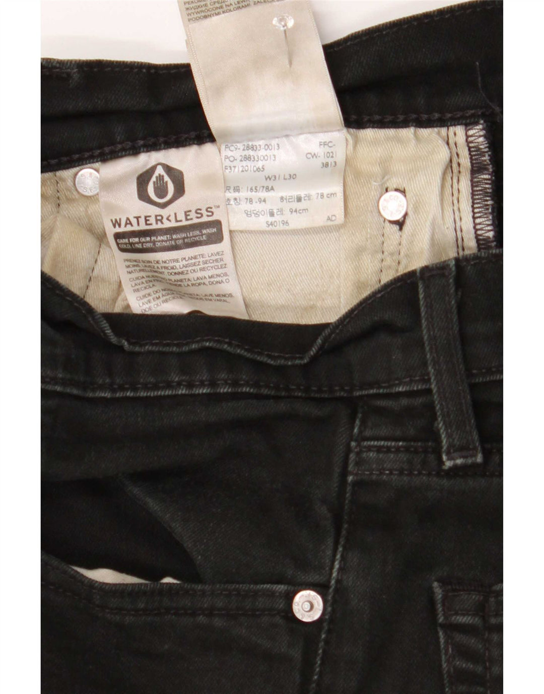 Męskie jeansy slim fit Levi's W31 L30 Czarna bawełna