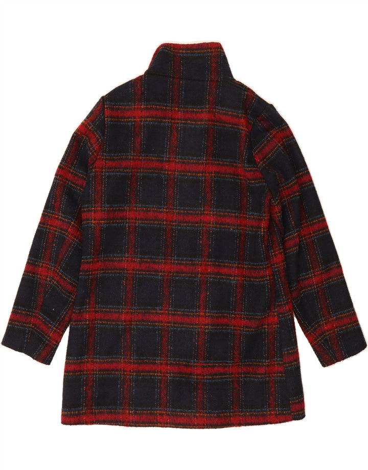 PACO BOUTIQUE Womens Overcoat UK 14 Medium Navy Blue Check Polyester Vintage Paco Boutique and Second-Hand Paco Boutique from Messina Hembry 