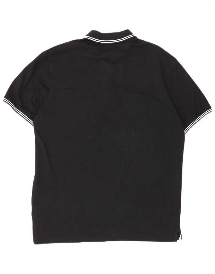 Męska koszulka polo Champion Easy Fit, duża, czarna, bawełniana