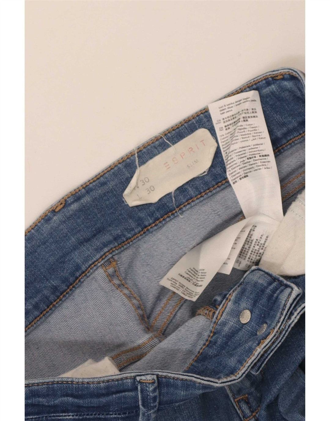 Damskie jeansy Esprit Slim W30 L30 Niebieskie bawełniane