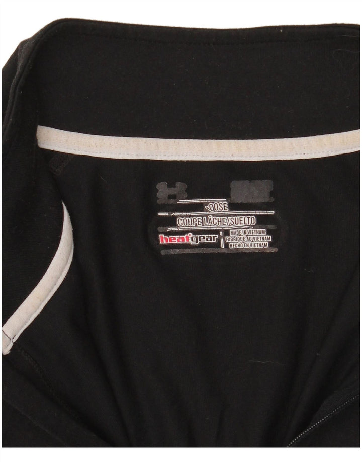 Męski dres Under Armour Heat Gear z zamkiem błyskawicznym na szyi, średni czarny