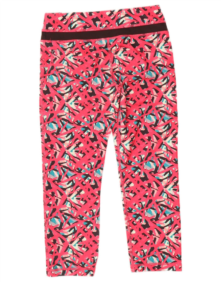 Damskie legginsy Capri Puma UK 8 Małe różowe geometryczne