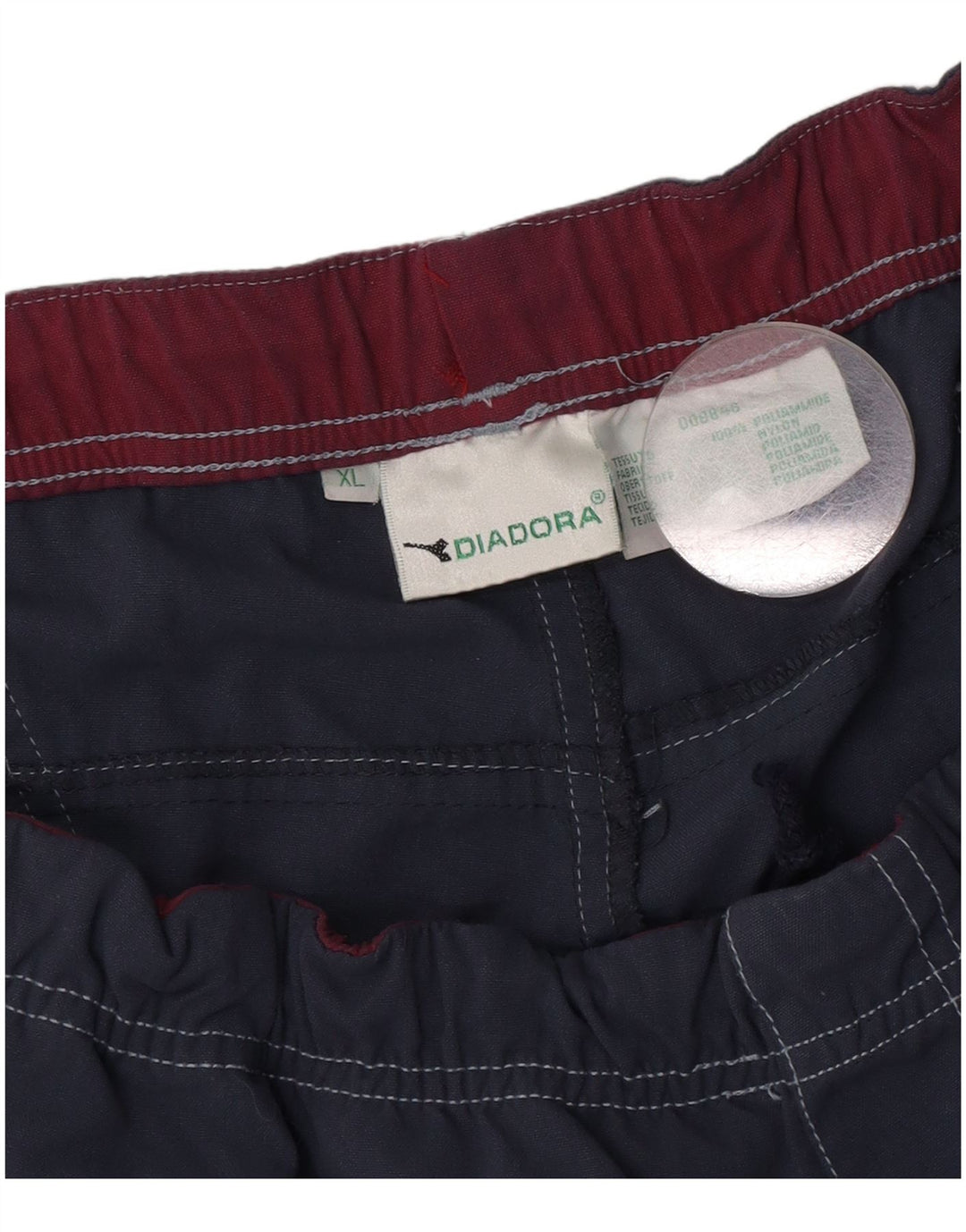 Męskie spodenki sportowe Diadora Bermudy XL granatowe, poliamidowe