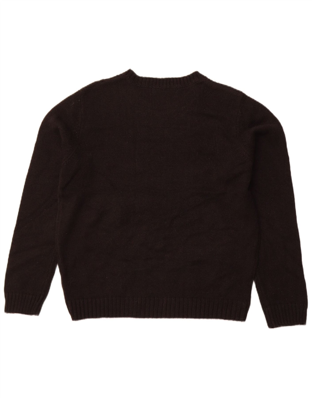 Sweter damski Zara z okrągłym dekoltem UK 14, duży, czarny akryl