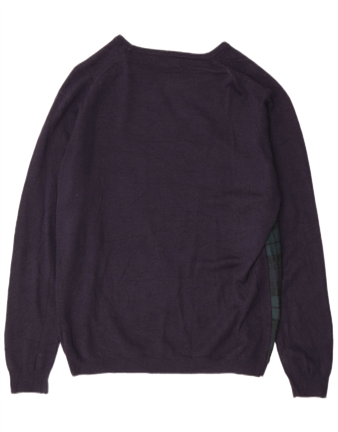 Męski sweter ZARA z dekoltem w łódkę XL w granatową kratkę