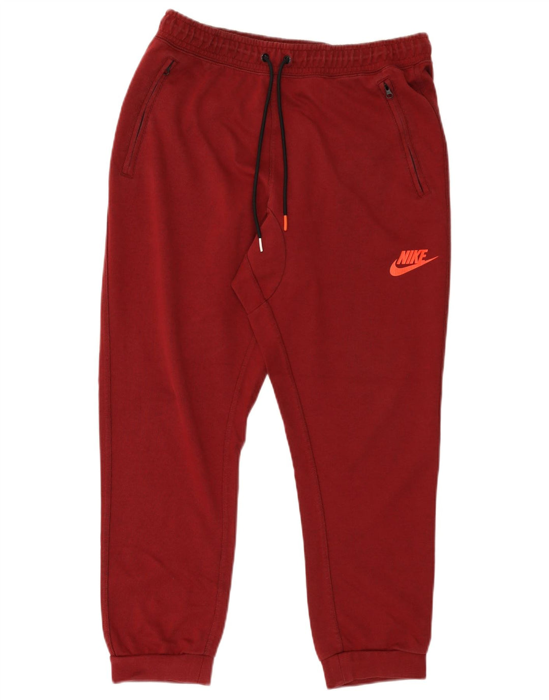 Męskie spodnie dresowe Nike, duże, bordowe, poliestrowe