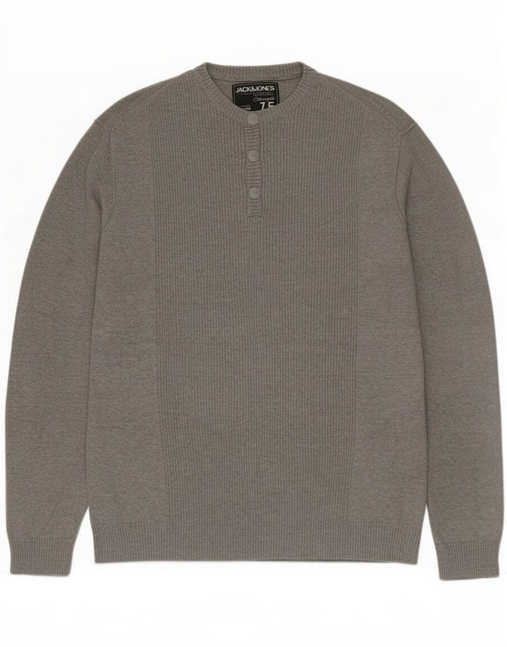 Męski sweter zapinany na guziki Jack & Jones XL, szary