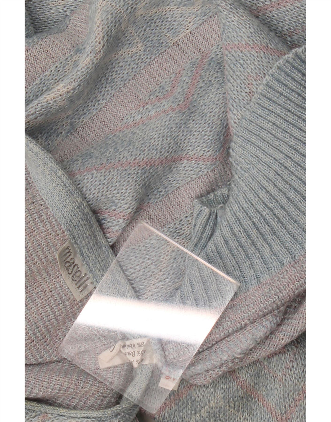 Damski sweter Maselli z dekoltem w łódkę IT 54 3XL Niebieski Argyle/Diament