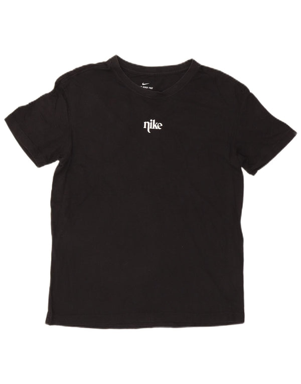 Męski T-shirt z grafiką Nike, mały, czarny, bawełniany