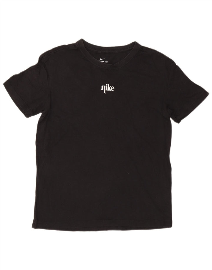 Męski T-shirt z grafiką Nike, mały, czarny, bawełniany