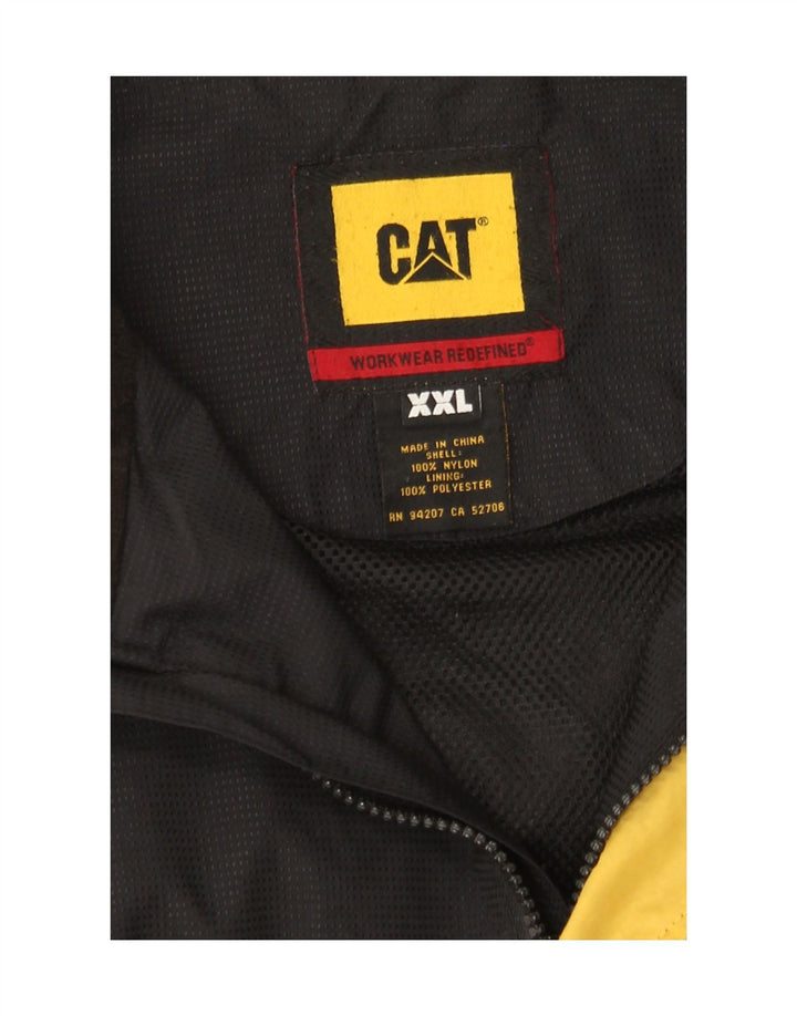 Męska kurtka przeciwdeszczowa CAT UK 44 2XL Czarny nylon