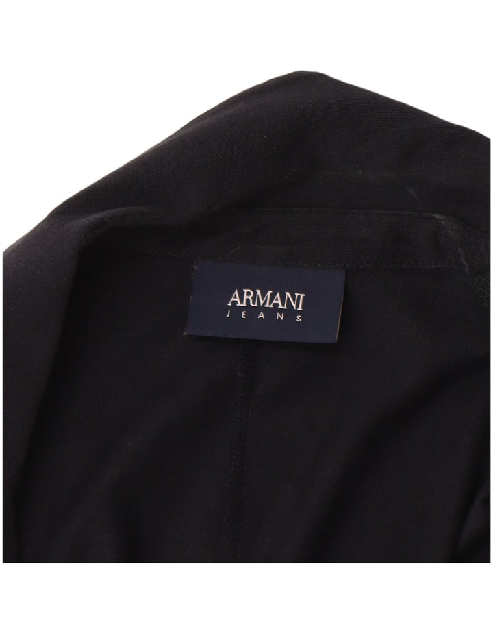 Armani Jeans Damska marynarka zapinana na 2 guziki, UK 18 XL, granatowa, bawełniana