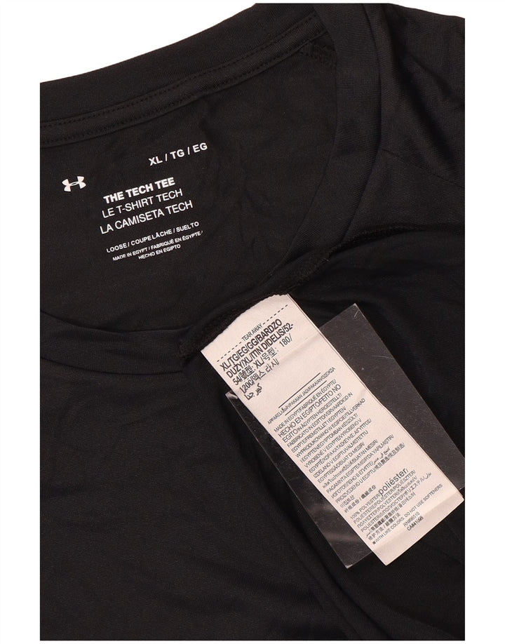 UNDER ARMOUR Męski T-shirt Top XL Czarny Poliester