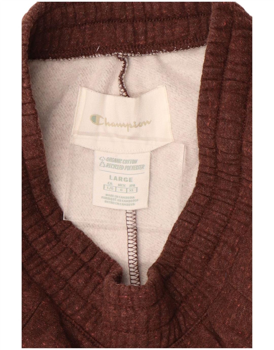 Damskie spodnie dresowe Champion UK 14, duże, brązowe, bawełniane w plamki