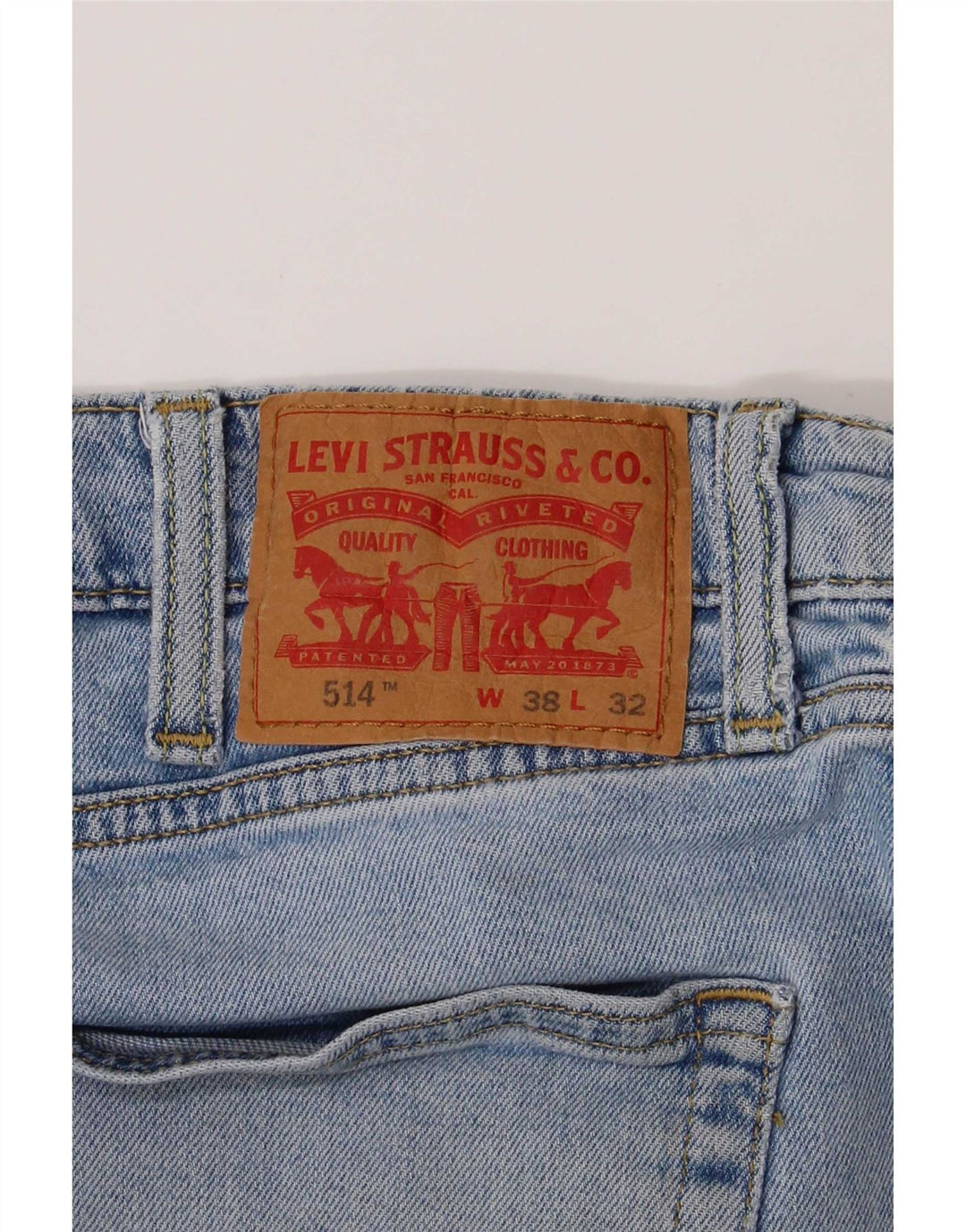 Męskie jeansy Levi's 514 Straight W38 L32 Niebieskie bawełniane