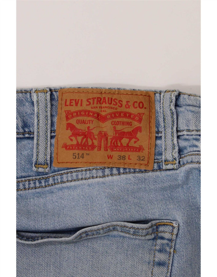 Męskie jeansy Levi's 514 Straight W38 L32 Niebieskie bawełniane