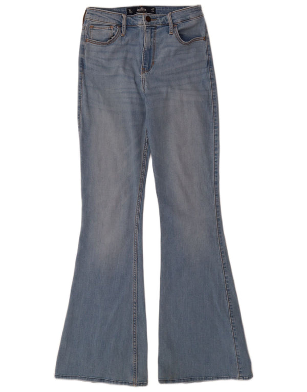 Damskie jeansy rozkloszowane Hollister W27 L34 Niebieskie bawełniane