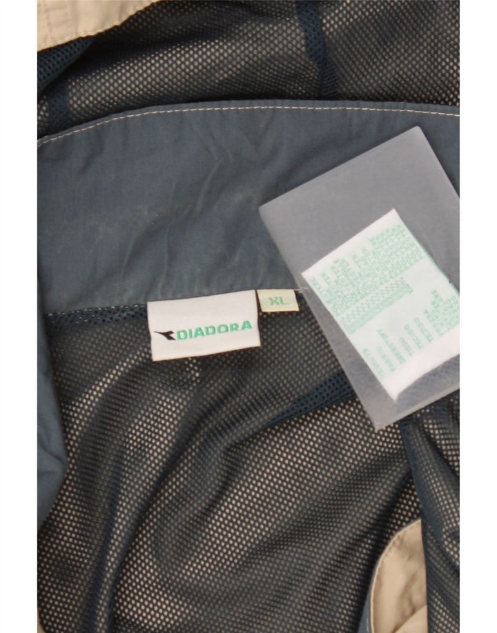 Męska kurtka przeciwdeszczowa z kapturem DIADORA UK 42 XL, beżowy poliester