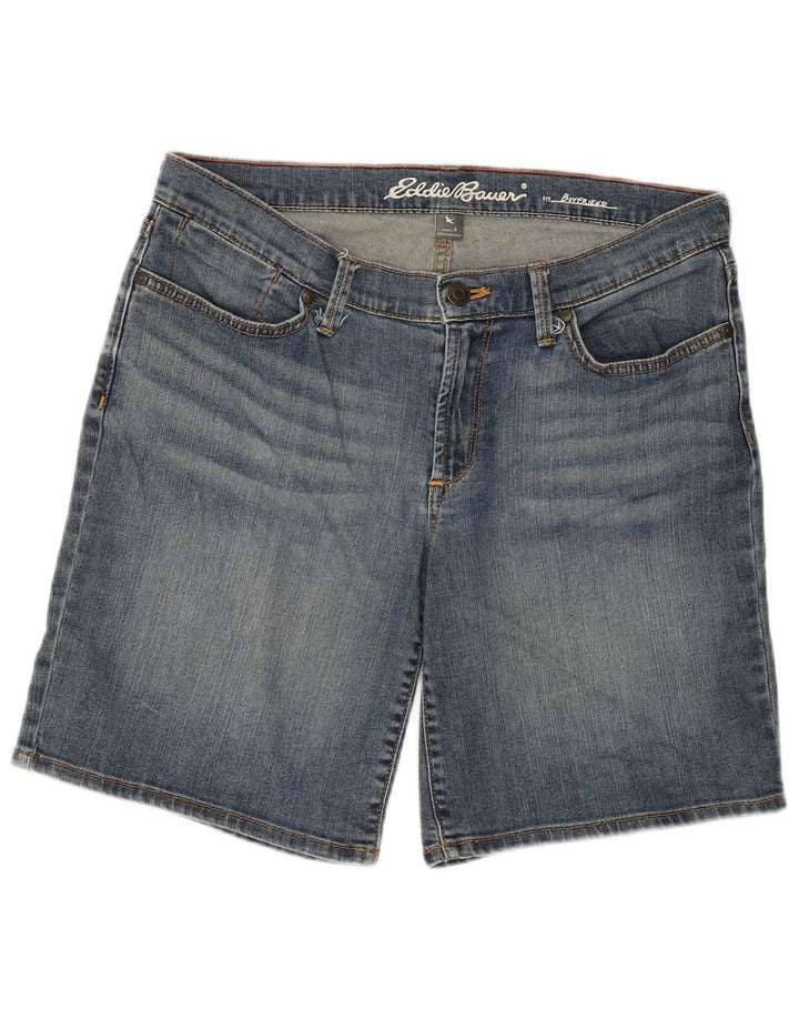 Damskie spodenki jeansowe Eddie Bauer Boyfriend US 8 Medium W32, niebieska bawełna