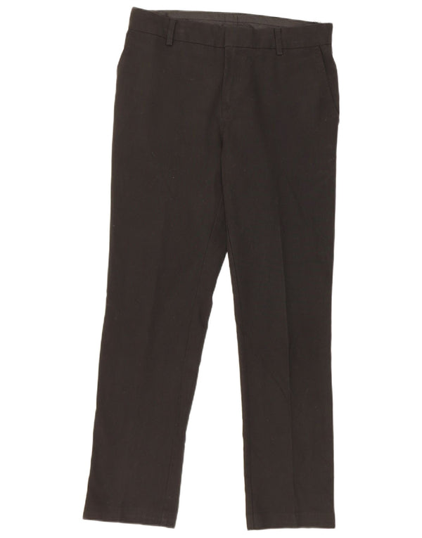 Marks & Spencer Boys Straight Suit Trousers 13-14 Years W30 L27 Black