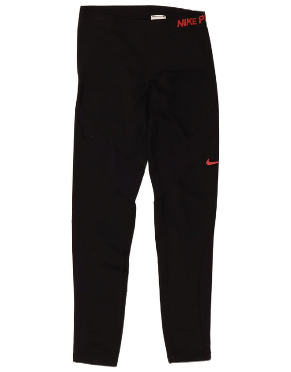 Damskie legginsy Nike Graphic UK 14, duże, czarne, poliestrowe