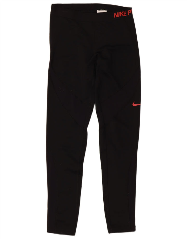 Damskie legginsy Nike Graphic UK 14, duże, czarne, poliestrowe