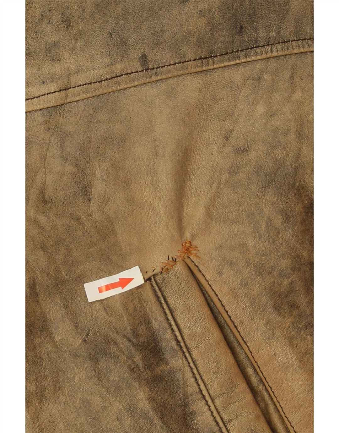 Desi Męska kurtka skórzana UK 38 Średnia brązowa skóra