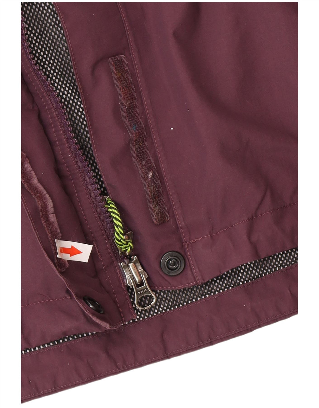 Damska kurtka przeciwdeszczowa z kapturem The North Face UK 14, nylon w kolorze średniofioletowym