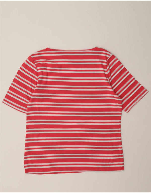 T-shirt damski Tommy Hilfiger Top UK 20 2XL Różowy, bawełniany w paski