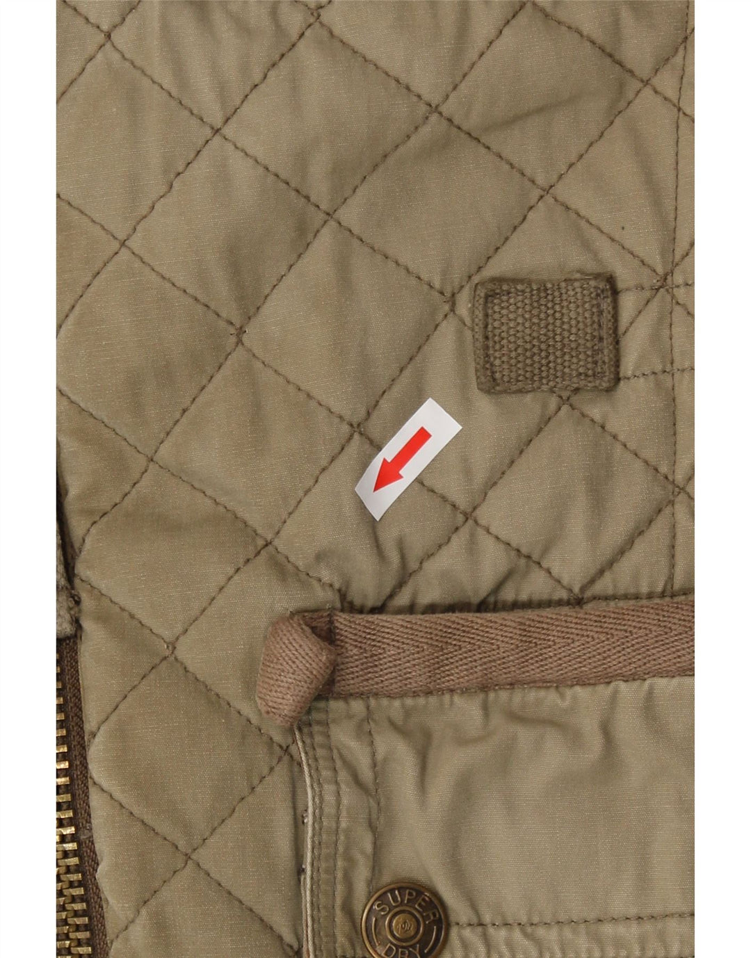 Damska pikowana kurtka Superdry Motorstyle Graphic UK 10, mała khaki