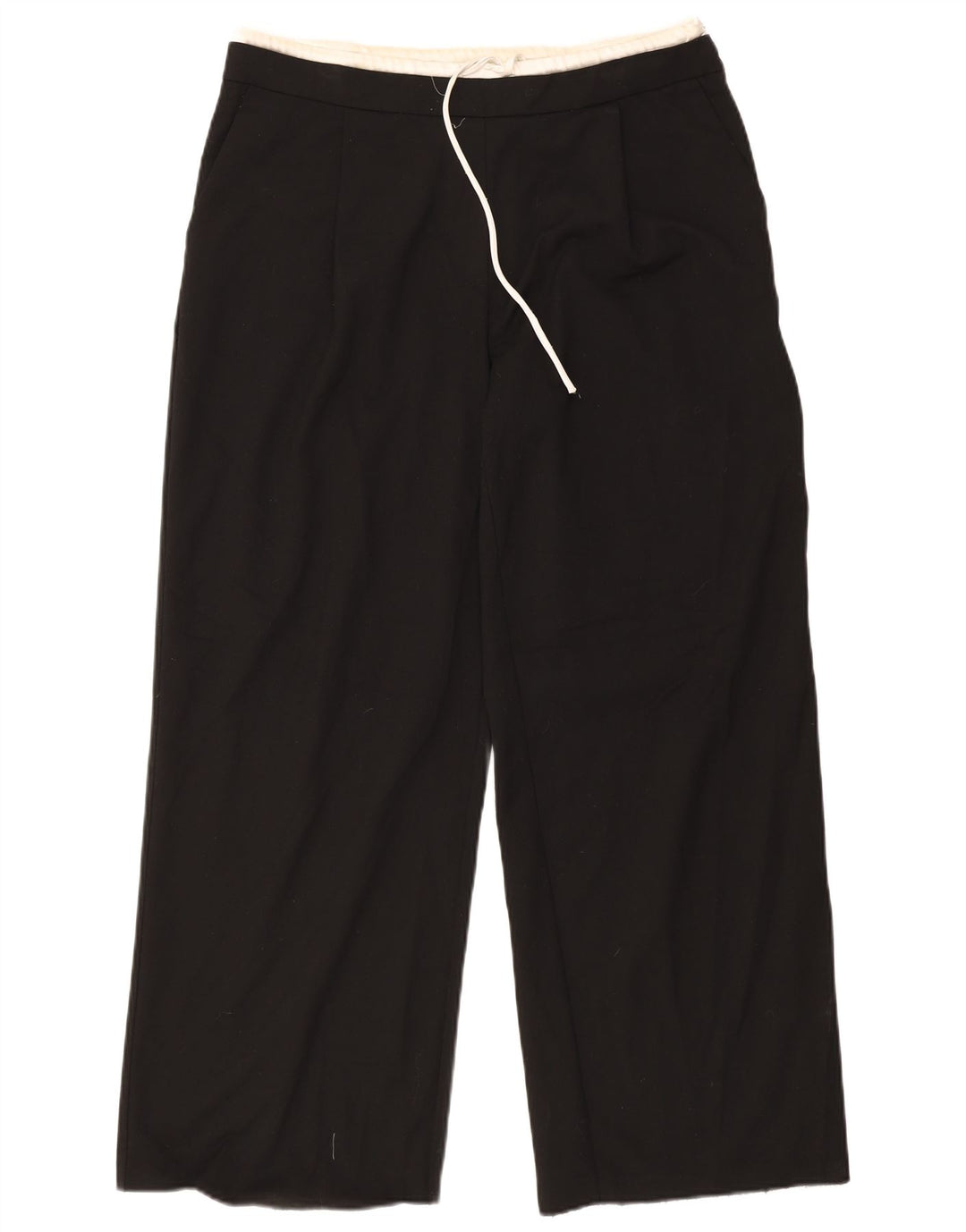 Damskie proste spodnie chino Zara XL W32 L32 Czarny poliester