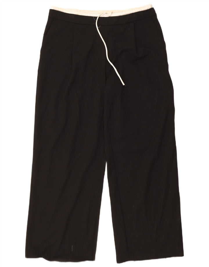 Damskie proste spodnie chino Zara XL W32 L32 Czarny poliester