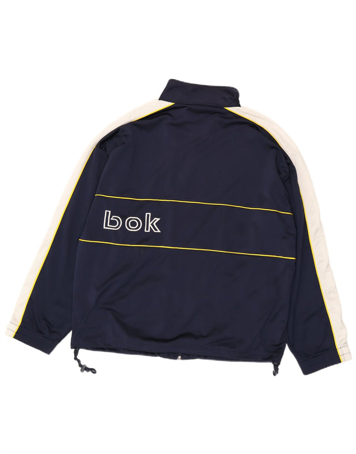 Męska kurtka dresowa Reebok Graphic, średnia granatowa, blok kolorów