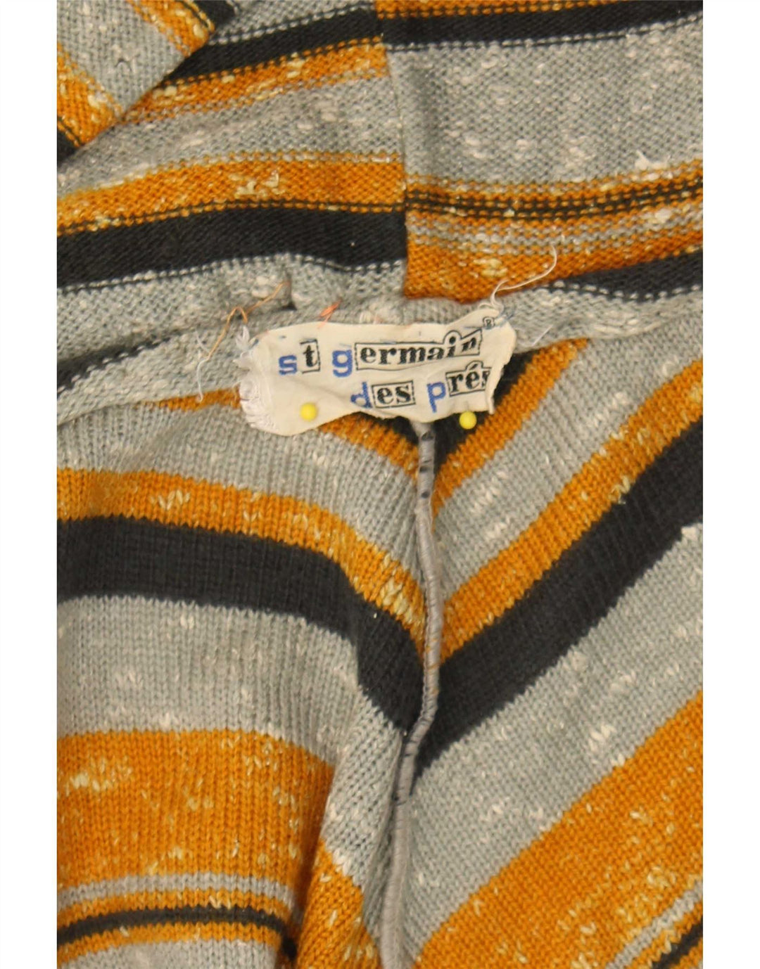 Vintage damski sweter z kapturem, jeden rozmiar, wielokolorowe paski